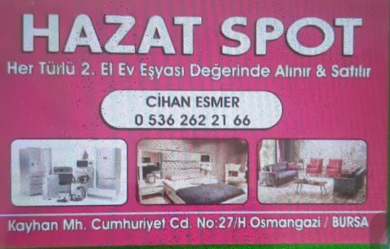 Bursa Osmangazi 2.el beyaz eşya alım satım işleri, 2.el mobilya alım satımı, koltuk takımları satışı, spot mağazası, spot ürünleri satış hizmetleri verilmektedir. 2.el beyaz eşya alım satımı ve 2.el mobilya alım satımı gibi çeşitli spot ürünlerin alım satımında uzmanlaşmış bir işletme olarak, müşterilerimize geniş bir ürün yelpazesi sunuyoruz. Spot mağazamızda uygun fiyatlarla kaliteli ürünleri müşterilerimizin beğenisine sunarken, ihtiyaçlarını karşılayabilecekleri çeşitlilikte ürünler bulmalarını sağlıyoruz. Spot ürünleri satış hizmetlerimizde, kalite ve güvenilirlik ön planda tutularak, müşterilerimize en iyi hizmeti sunmayı hedefliyoruz. 2.el beyaz eşya ve mobilya alım satımında ise, müşterilerimizin taleplerini dikkate alarak, uygun fiyatlarla kaliteli ürünler sunuyor ve bu ürünleri güvenilir bir şekilde teslim ediyoruz. Profesyonel ve deneyimli ekibimizle, müşterilerimizin memnuniyetini en üst düzeyde tutarak, spot ürün alım satımı konusunda güvenilir bir iş ortağı olmaya devam ediyoruz.
